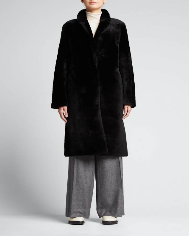 Reversible Silky Merino Lamb Coat
